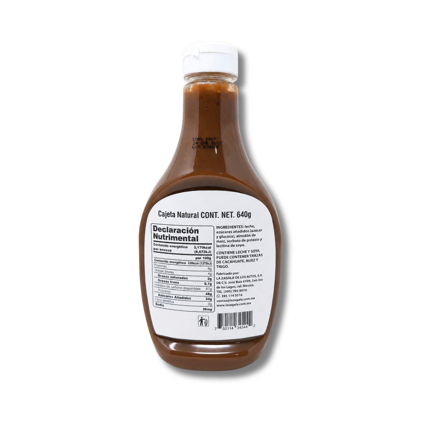CAJETA PREMIUM LA ZAGALA - SQUEEZ 640 GR