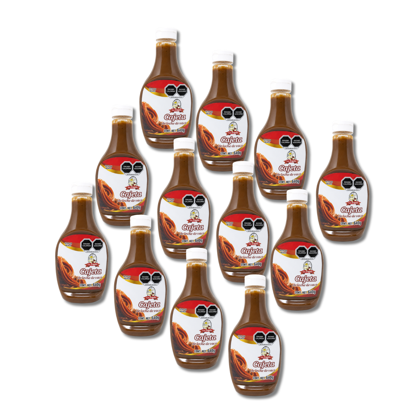CAJETA PREMIUM LA ZAGALA - SQUEEZ 640 GR - PACK 12 ENVASES