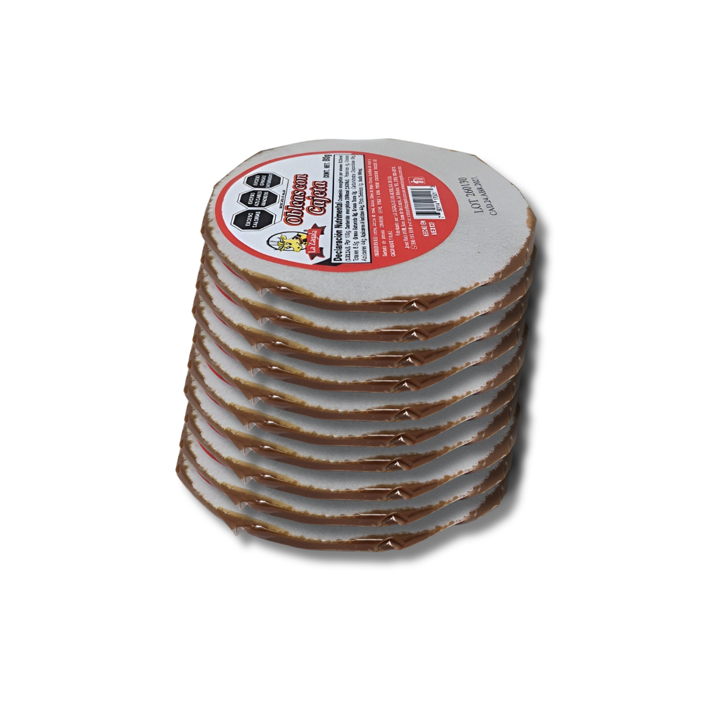 OBLEA CAJETA  80 GR  LA ZAGALA  - PACK 10 OBLEAS