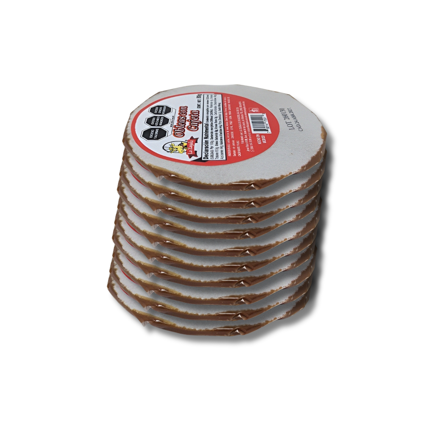 OBLEA CAJETA  80 GR  LA ZAGALA  - PACK 10 OBLEAS