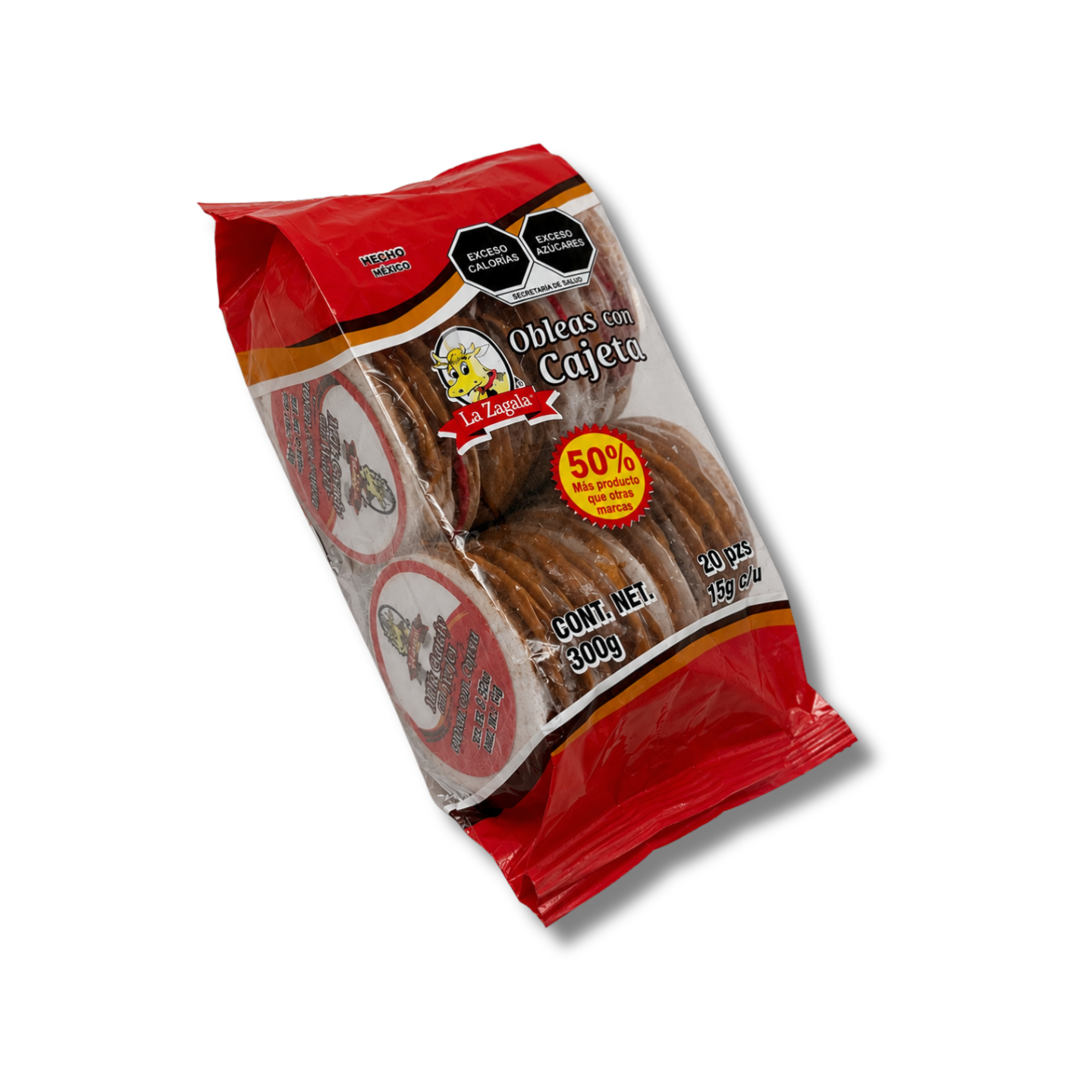 OBLEA CAJETA 15 GR - LA ZAGALA  - BOLSA 20 PZ - PACK 16 BOLSAS