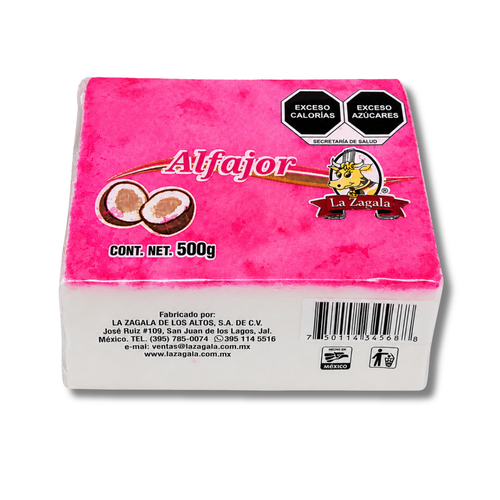 ALFAJOR COCO BARRA 500 GR LA ZAGALA