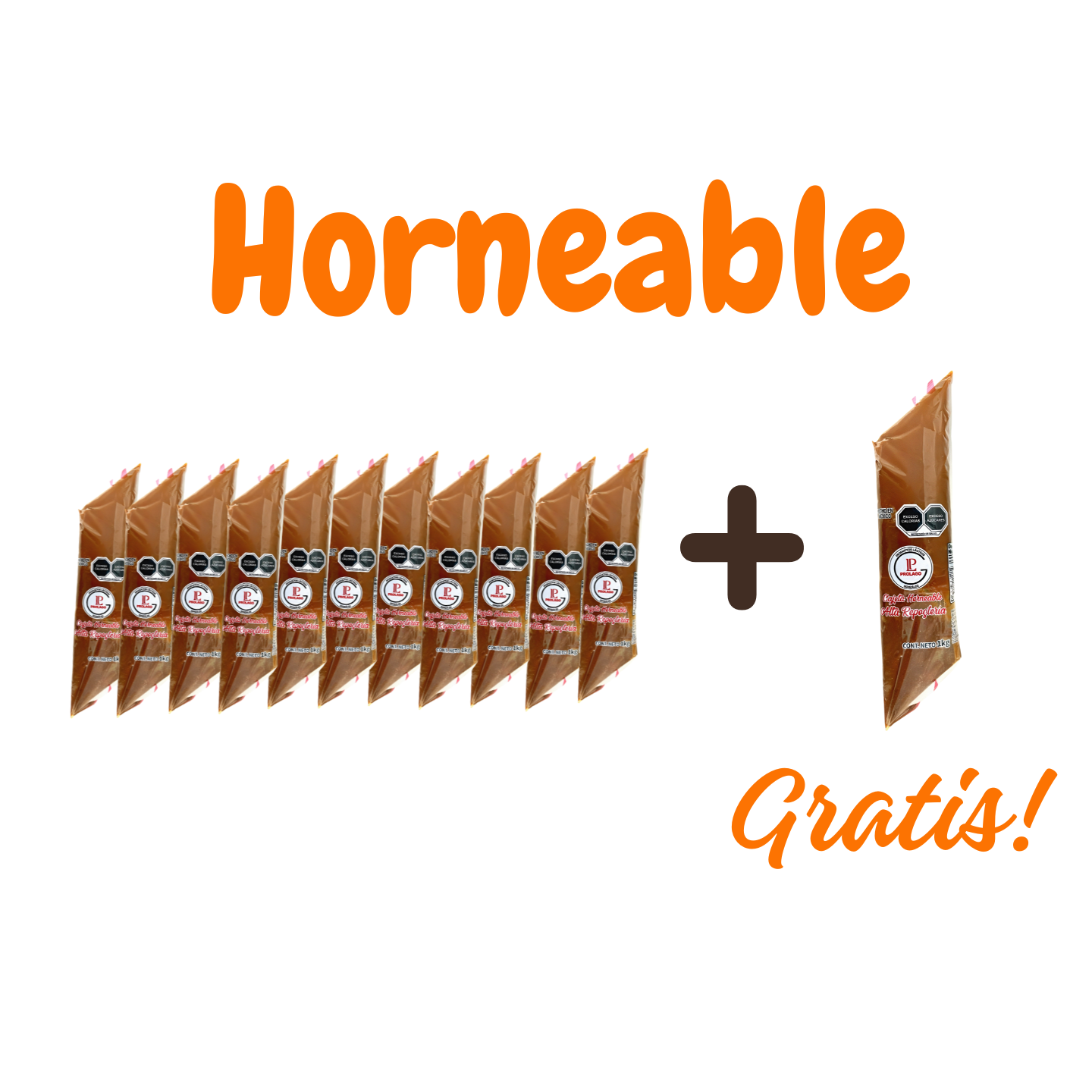 CAJETA HORNEO PROLAGO AR - MANGA 1 KG - PACK 11 + 1 GRATIS