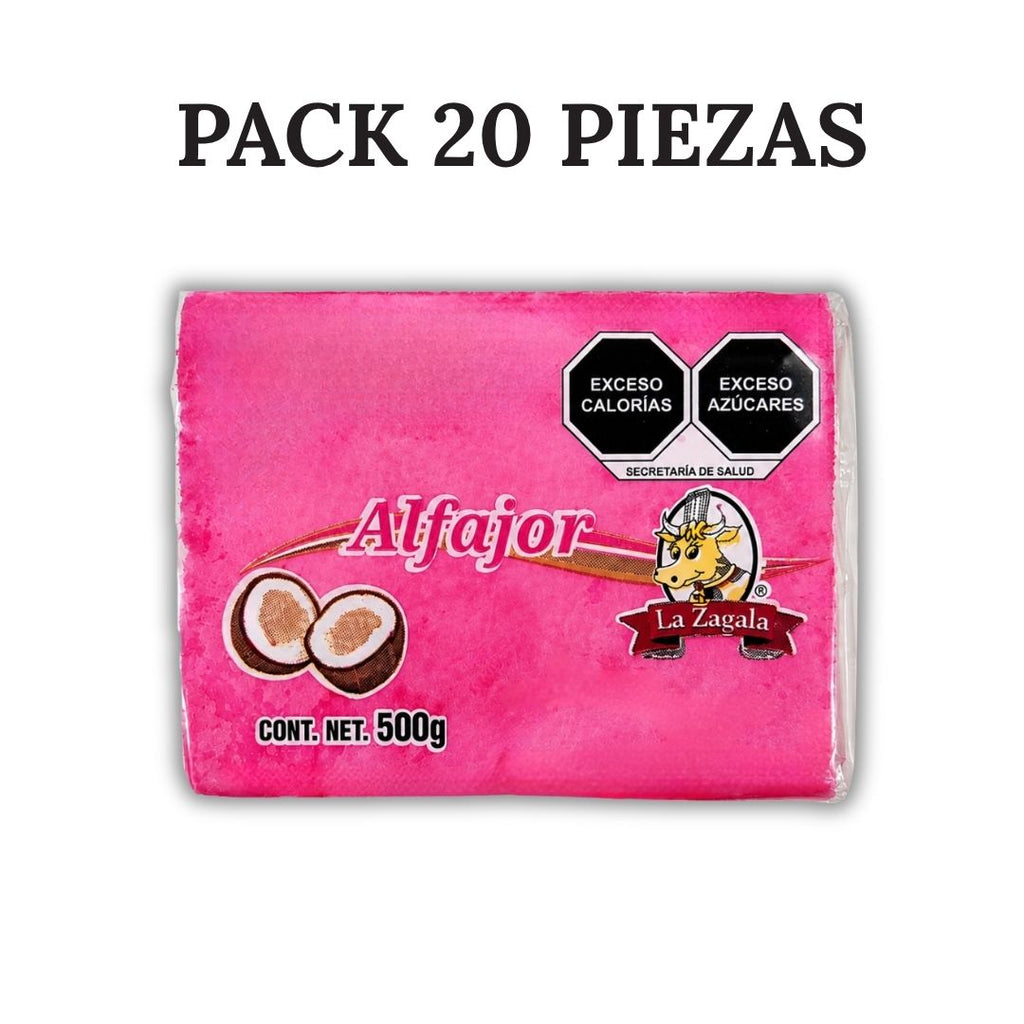 ALFAJOR COCO BARRA 500 GR LA ZAGALA - PACK 20 BARRAS