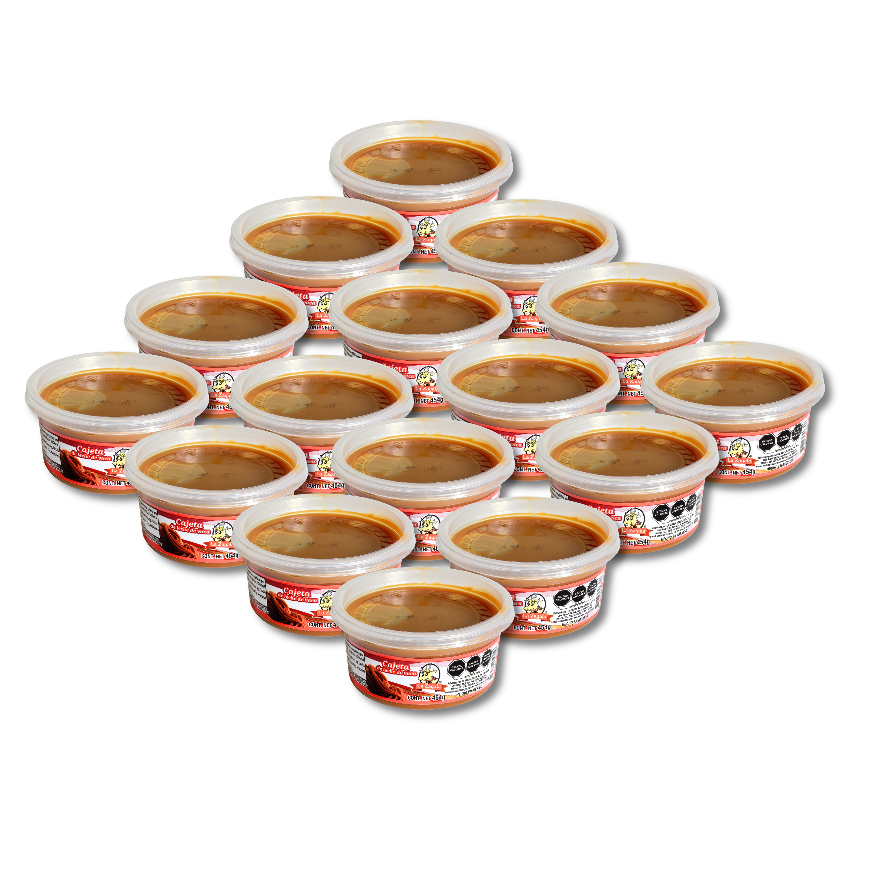 Cajeta La Zagala Envase 454 gr (1 Libra) - Caja con 12 piezas