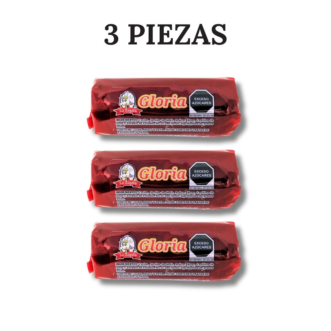 GLORIA CON NUEZ 90 GR LA ZAGALA - PACK 3 GLORIAS