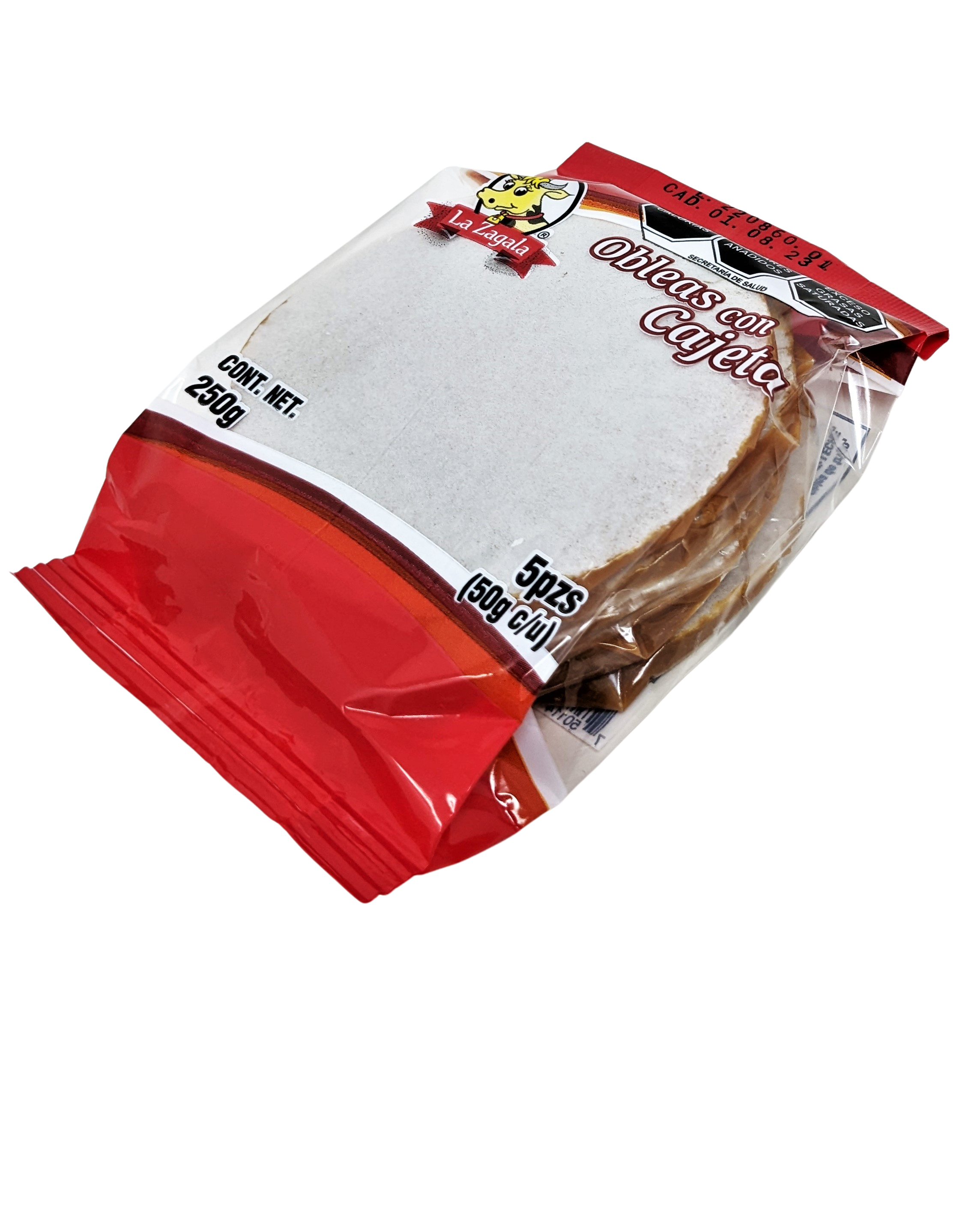 OBLEA CAJETA  50 GR LA ZAGALA  - BOLSA 5 PZ - PACK 22 BOLSAS