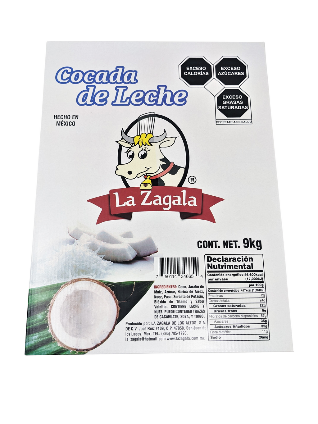 COCADA CAJA SAPO 9 KG LA ZAGALA