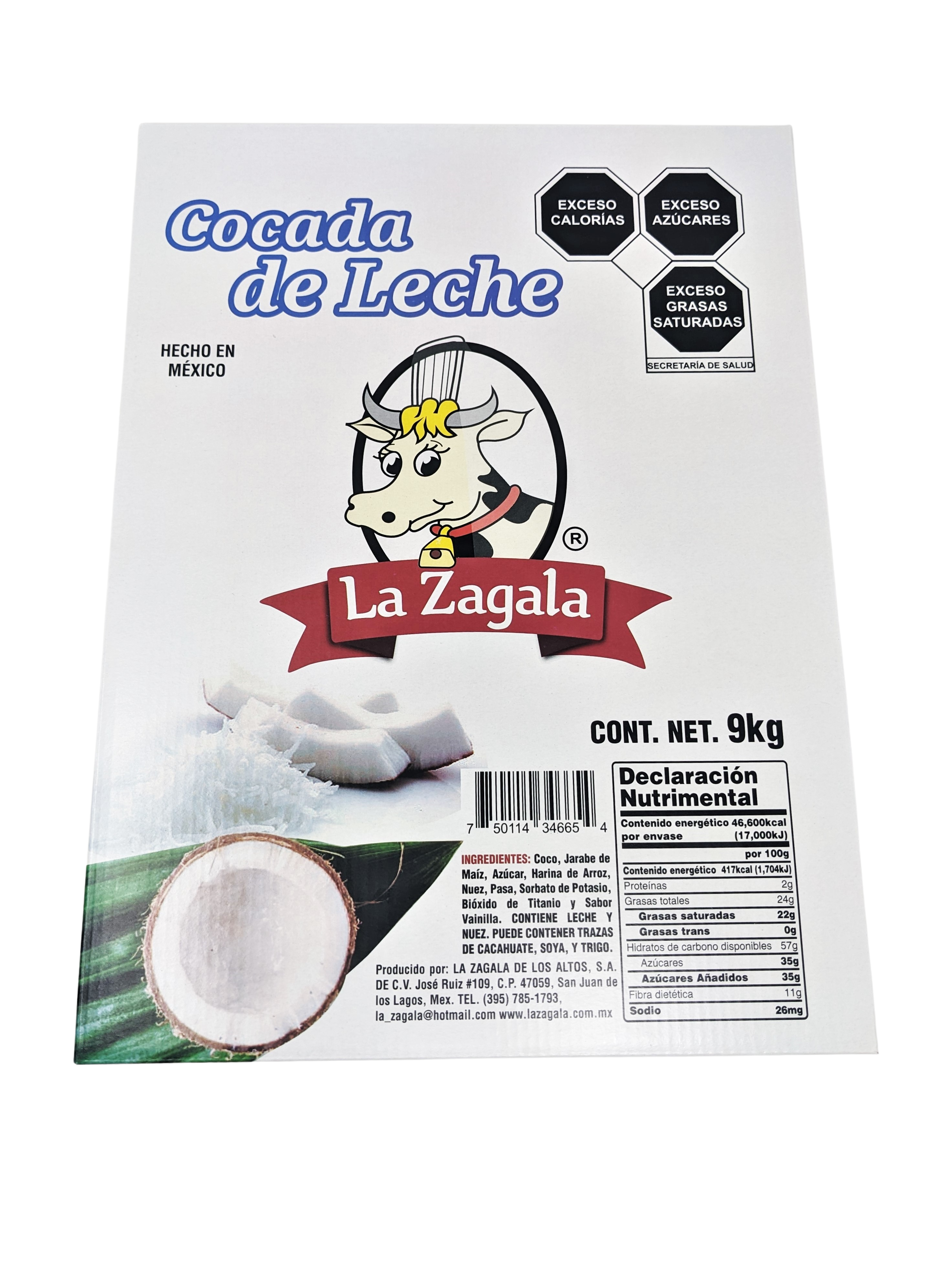 COCADA CAJA SAPO 9 KG LA ZAGALA