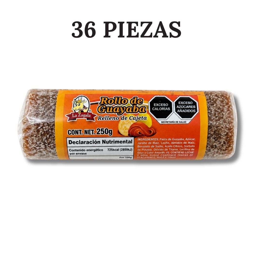 ROLLO GUAYABA 250 GR  CAJETA LA ZAGALA - PACK 36 ROLLOS